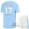 Officiële Voetbalshirt + Korte Broek Manchester City K. De Bruyne 17 Thuis 2023-24 - Kids